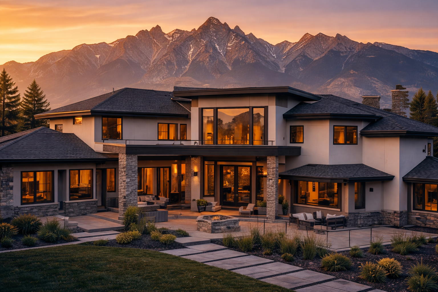 Luxury Idaho home with mountain views